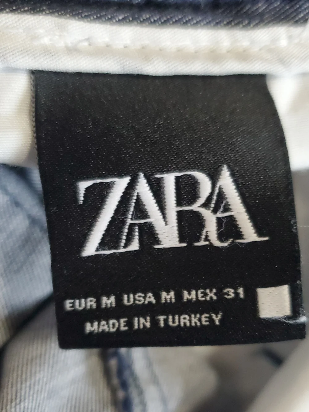 Zara Linen Blend Pull On Pants In Denim Blue, W/ Drawstring. Size Medium